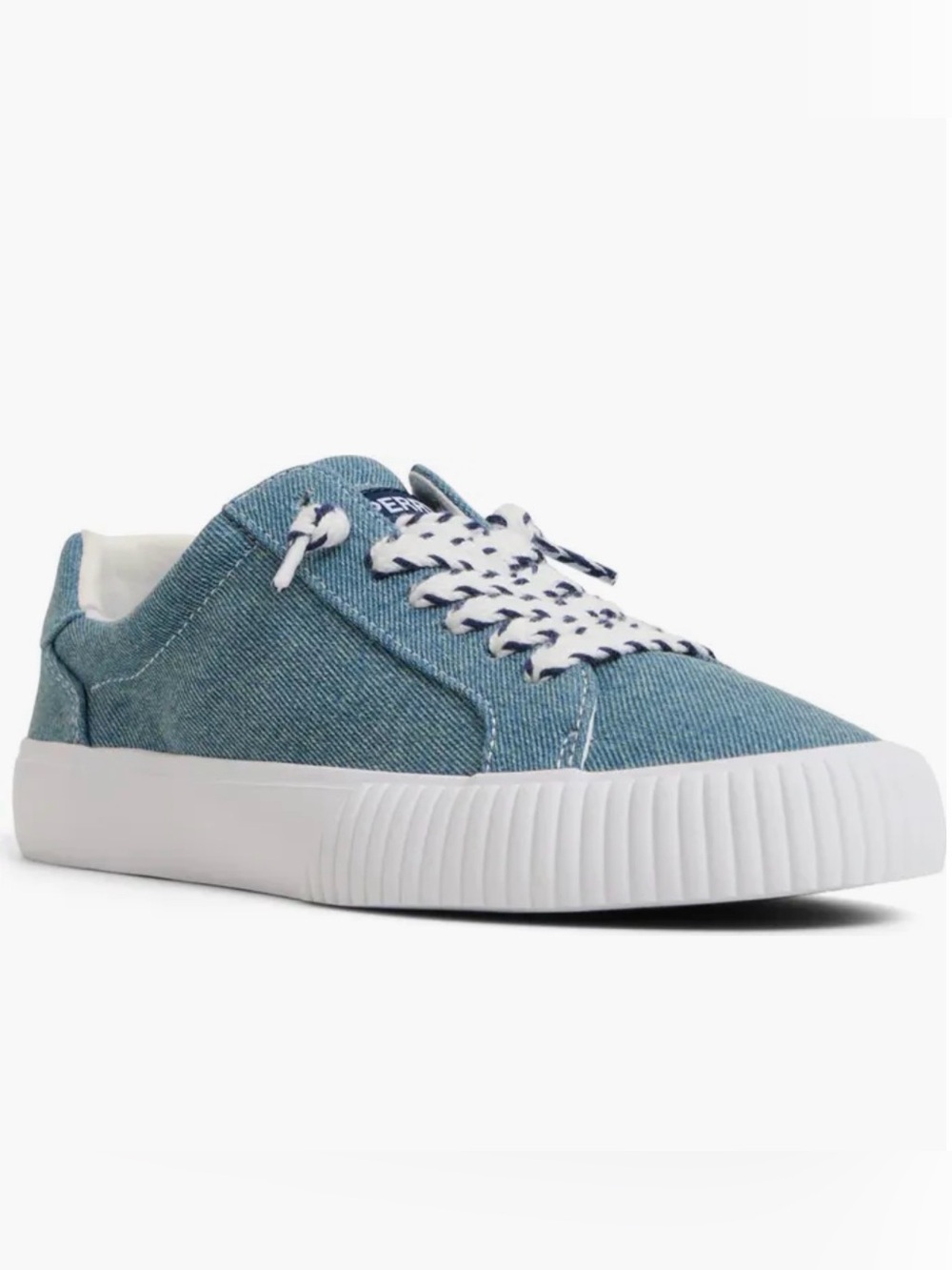NEW Sperry Bermuda Comfort Boat Sneaker Light Denim Blue Wash SZ 8
